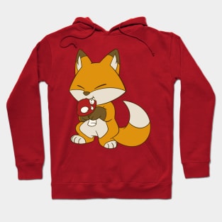 Fox Eating Mushroom Hoodie